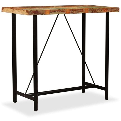  barski stol od masivnog obnovljenog drva 120x60x107 cm Slike