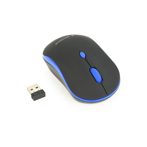 Gembird Mi&amp;scaron; GEMBIRD MUSW-4B-03-B, wireless , optical, black/blue, up to 1600 dpi Slike