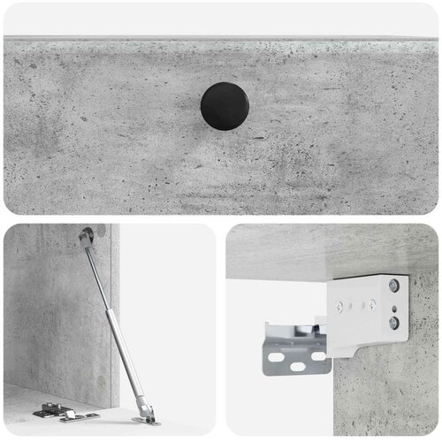  ormar za zid Zidne Betonska siva 59 5 x 41 x 30 cm Slike