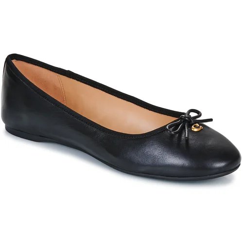 Coach Balerinke ABIGAIL LEATHER BALLET FLAT Črna