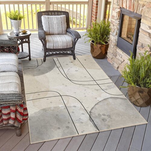Mila Home siva/kremno bela pralna preproga 120x180 cm simple lines &amp;ndash; Slike