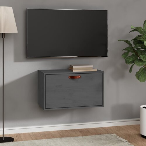 VidaXL Zidni ormarić sivi 60 x 30 x 35 cm od masivne borovine Slike