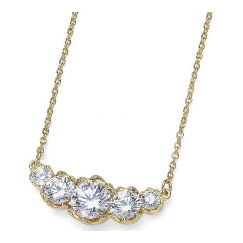 Ženska oliver weber daydream gold white zircon ogrlica sa swarovski belim cirkonima ( 12181g ) Slike