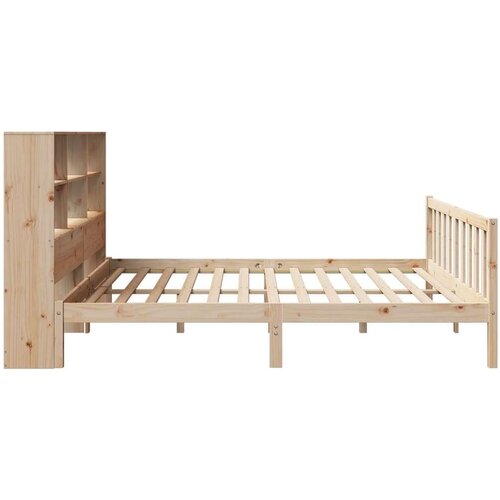 vidaXL Krevet s regalom za knjige bez madraca 200 x 200 cm od borovine Cene