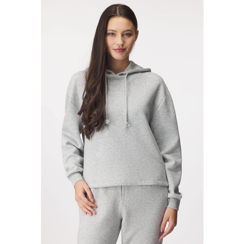 Pieces Puloverji PCCHILLI LS HOODIE Siva Cene