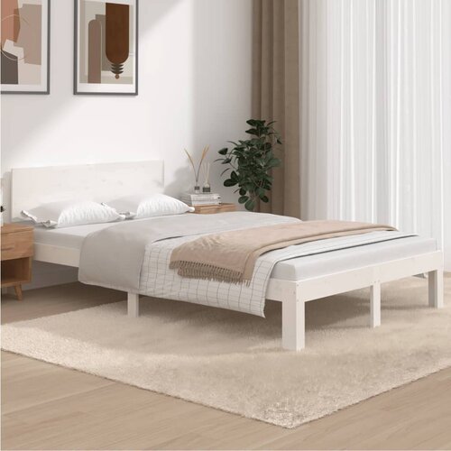 Furnova Posteljni okvir bel iz trdne borovine 120x200 cm, (21938247) Slike
