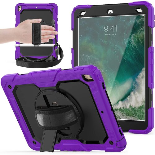 JTech Ohi&scaron;je za iPad 9/8/7 10,2" s stojalom in naramnico Vijolična, (22025767) Cene