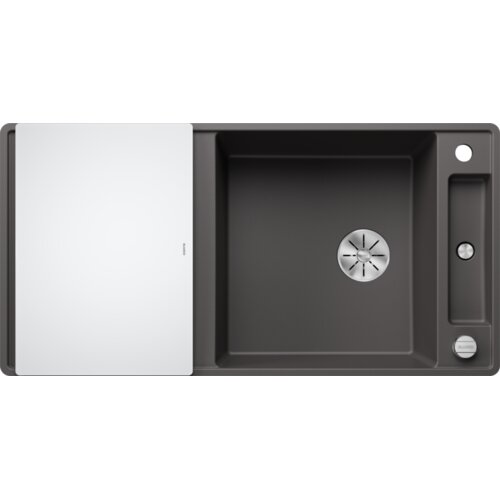Blanco pomivalno korito AXIA III XL 6 SF InFino SILGRANIT desko steklo, z daljinskim upravljanjem. - KAMNITO SIVA Cene