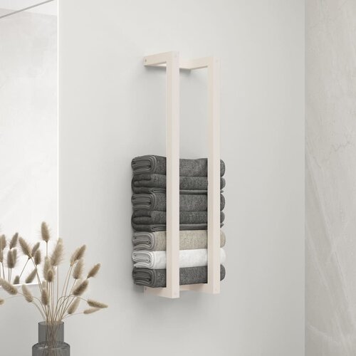 vidaXL Stalak za ručnike bijeli 23x18x90 cm od masivne borovine Cijene