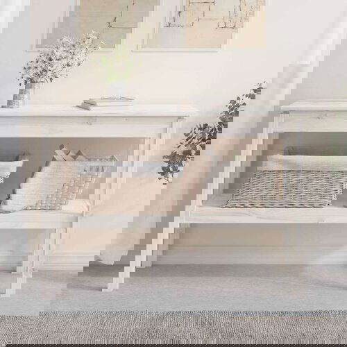  Konzolni stol bijeli 110x40x75 cm od masivne borovine Cijene