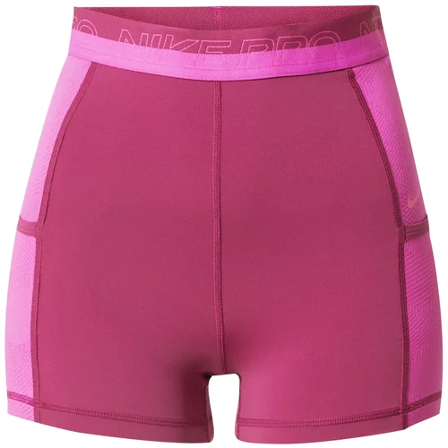 Nike Športne hlače roza / vinsko rdeča