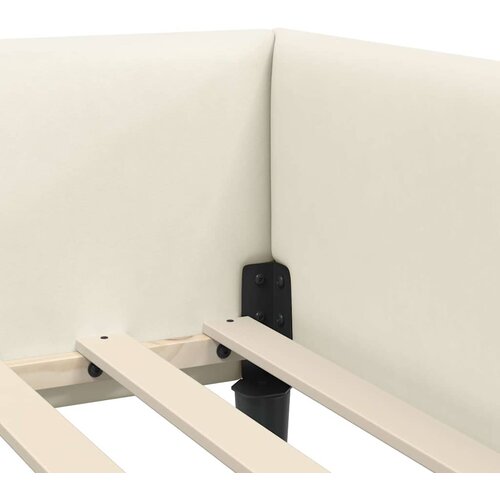  Kutni okvir kreveta s uzglavljem Krema 80 cm x 200 cm Bar&amp;scaron;un Slike