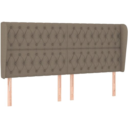 Maison Chic posteljno vzglavje - vzglavna omarica - nočna omarica z u&amp;scaron;esi taupe 203x23x118/128 cm blago, (21707751) Slike