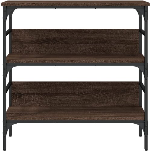  Konzolni stol smeđa boja hrasta 75x32x75 cm konstruirano drvo Slike