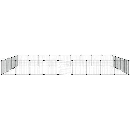  Kavez za ljubimce s 36 panela i vratima crni 35 x 35 cm čelični Slike