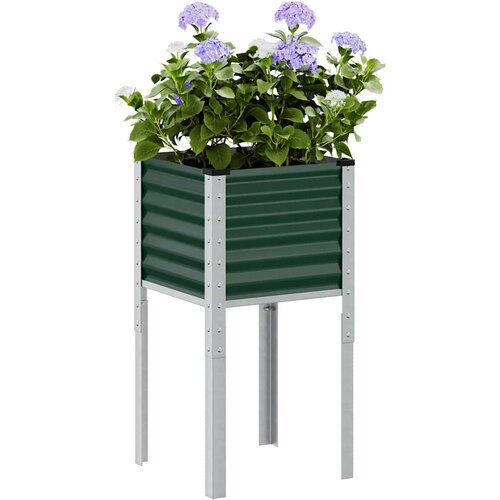 Furnova Vrtna greda zelena 45x45x88 cm jeklo, (21920651) Slike