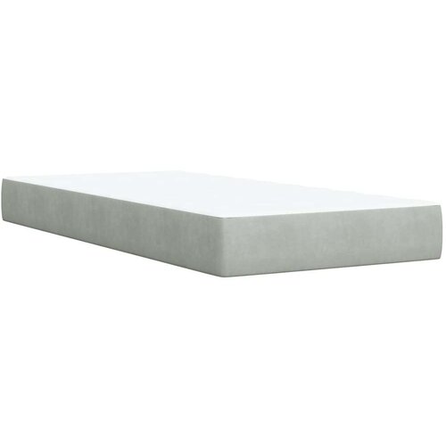 VidaXL Box spring krevet s madracem svjetlosivi 90x190 cm bar&amp;scaron;unasti Slike