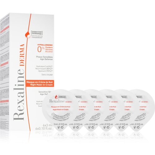 Rexaline Derma Night Mask-in-Creme obnavljajuća noćna kremasta maska s učinkom protiv bora 6 x 3 ml Slike