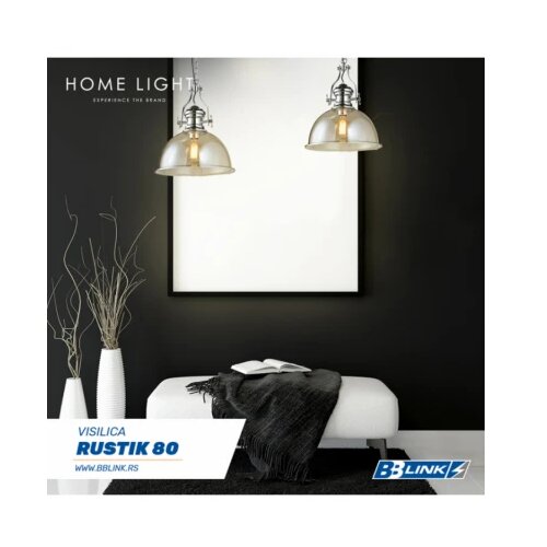 Rustik 80 VISILICA 1*E27 CHROME/COGNAC Cene