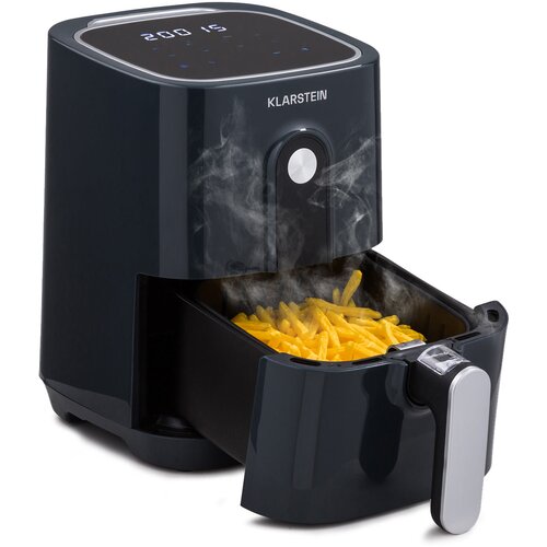 Klarstein Crisp-Pro, cvrtnik na vroč zrak, 1400 W, 2,8 litra, 8 programov, časovnik, nerjaveče jeklo Slike