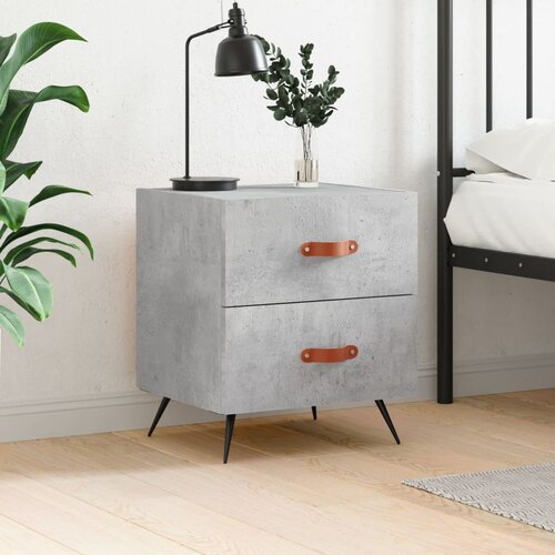 The Living Store Nočna omarica betonsko siva 40x35x47,5 cm inženirski les - Nočna Omarica, (21432754) Slike