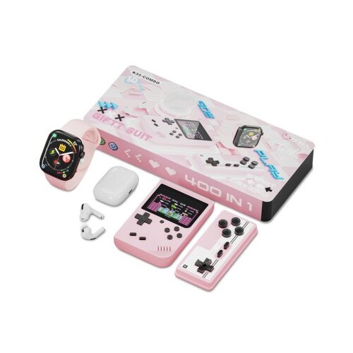  Karler bass k35-combo set (smart watch, konzola sa kontrolorom, slusalice airpods pro 2) roze ( IT1215 ) Slike
