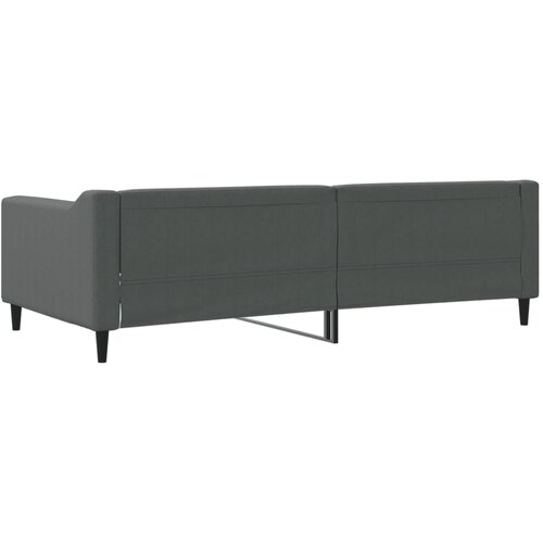  Dnevni krevet tamnosivi 100 x 200 cm od tkanine Slike