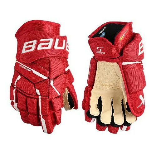 Bauer Hokejske rokavice Supreme M5 Pro - Intermediate, rdeče, vel.: 13.0, (20744434)