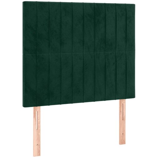  LED uzglavlje tamnozeleno 80x5x118/128 cm bar&amp;scaron;unasto Slike