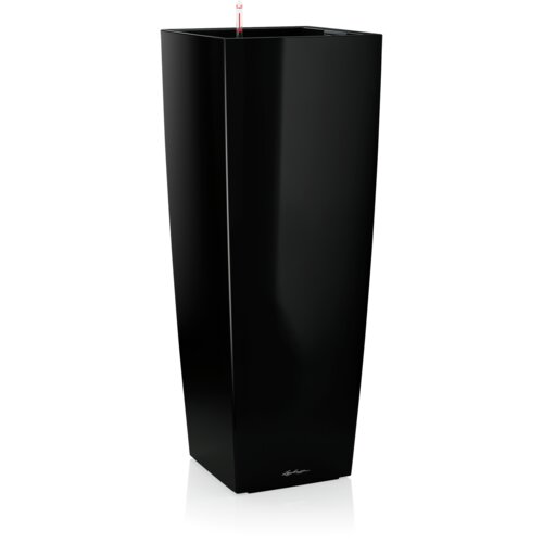LECHUZA cvetlični lonec cubico alto premium 40 - črn - visok sijaj Slike