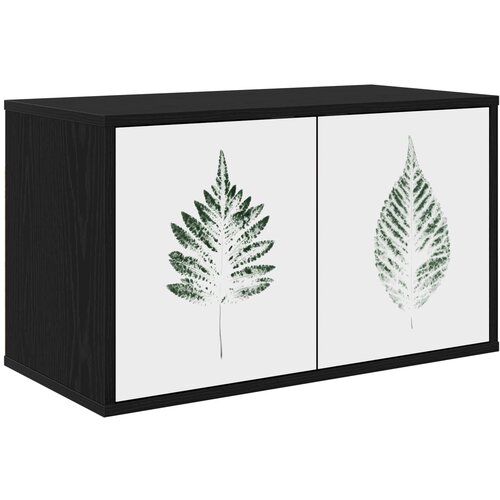 TV ormar za montažu na zid HANAU 69 x 33 x 40 cm Crni hrast Slike