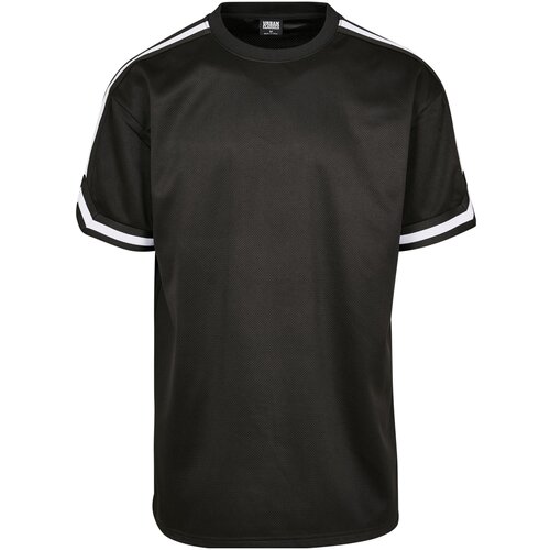 Urban Classics Oversized Stripes Mesh Tee Black Slike