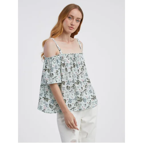 Camaieu Menthol Women's Floral Blouse - Ladies