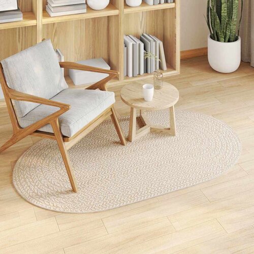  Tepih ZIZUR Krema 150 x 80 cm Polipropilen Slike