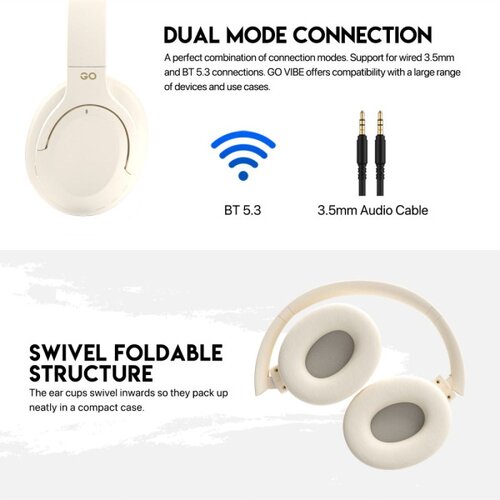 Fantech bluetooth slu&amp;scaron;alice go vibe WH05 bež Slike