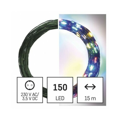 Emos LED nano lanac zeleni 150 LED 15 m MTG-D3AM03 Slike