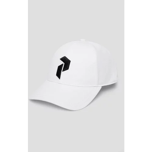 Peak Performance Pamučna kapa sa šiltom boja: bijela, s aplikacijom