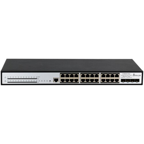 Extralink PoE Switch Chiron Pro 24x RJ45 1000Mb/s PoE, 4x SFP+, L3, managed, 370W Slike