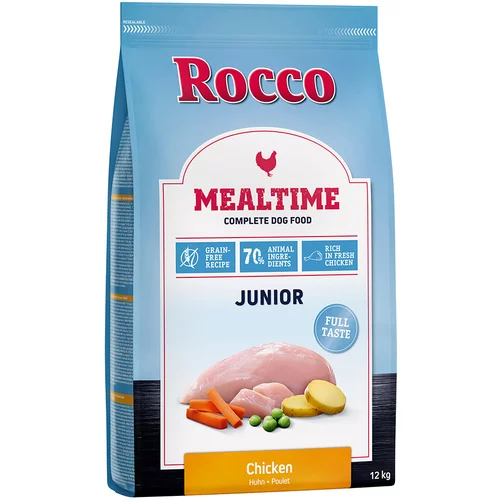 Rocco 10 kg + 2 kg gratis! 12 kg Mealtime - Junior – piletina
