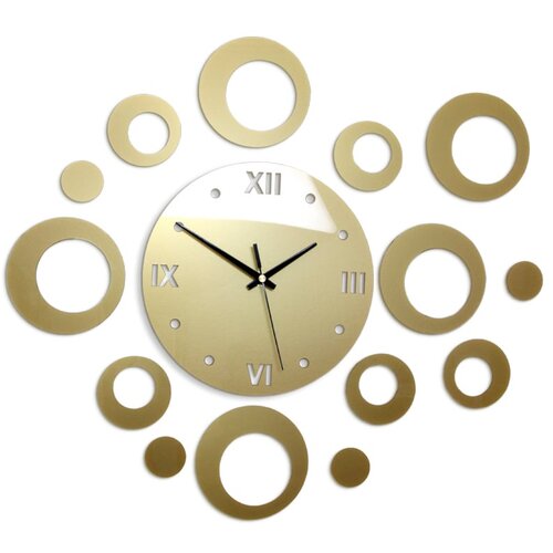  Zidni satovi RINGS GOLD HMCNH008-gold (moderni zidni sat) Cene