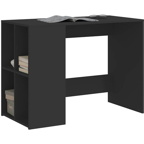  Radni stol crni 102 x 50 x 75 cm od konstruiranog drva Slike