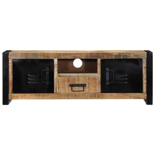 Maison Chic TV omarica - TV stojalo - Televizijska omarica 100x30x35 cm Masivni neobdelan les Mango, (21699947) Slike