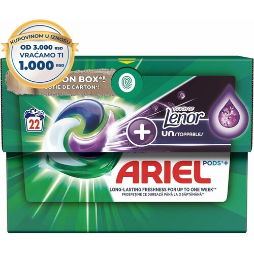 Ariel pods + touch of lenor unstoppables kapsule, 22kom Cene