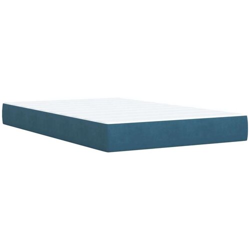 vidaXL Box spring postelja z vzmetnico temno modra 120x200 cm žamet Cene