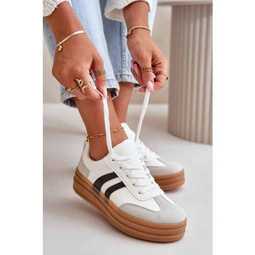 Kesi Women&amp;#039;s platform sneakers white-gray Nesonice Slike