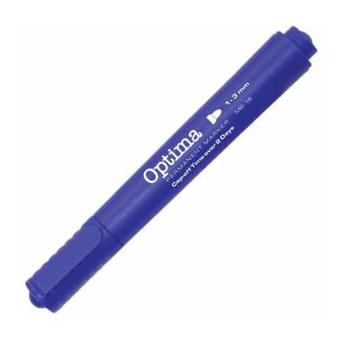 Optima marker plavi kosi vrh 1kom Slike