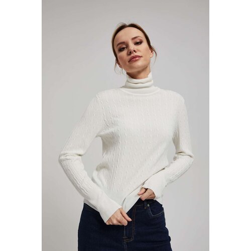 Marisse Thin Turtleneck Sweater, Pearl Cene