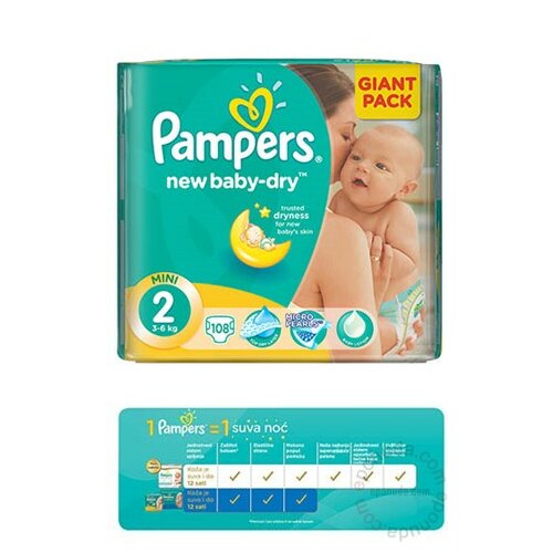 Pampers pelene Active Baby Dry mini 2 GP (108) 5736 Slike