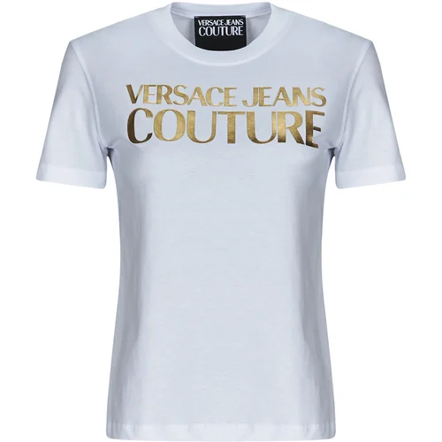 Versace Jeans Couture Majice s kratkimi rokavi 78HAHT01 Bela