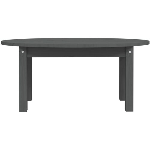  Stolić za kavu sivi 80 x 40 x 35 cm od masivne borovine Slike